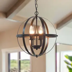 2024 4 - Light Dimmable Globe Chandelier