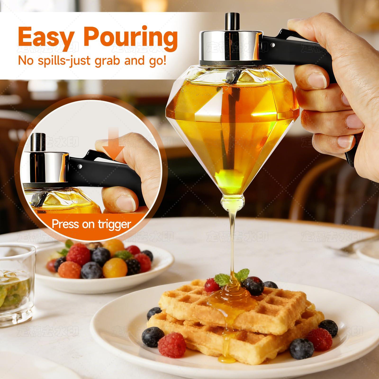 Bee Decorative Glass Honey Jar | No-Drip Syrup & Honey Dispenser 8oz Bee Decorative Glass Honey Jar | No-Drip Syrup & Honey Dispenser 8oz