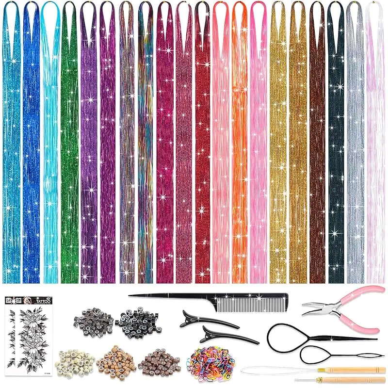 20 Colors Hair Tinsel Kit