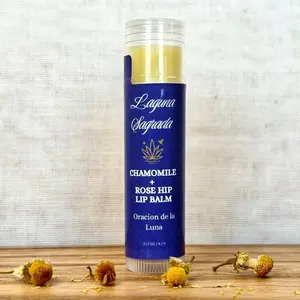 Laguna Sagrada Organic Chamomile and Rose Hip Lip Balm - Natural Moisturizing Lip Care for Soft Lips