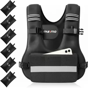 Taevno Adjustable Weighted Vests,6-12lbs,Adjustable Workout Weighted Vest with 6 Ironsand Weights for Men&Women:Running, Motivational Rucking,Walking,  Strength Training,#Summervibes