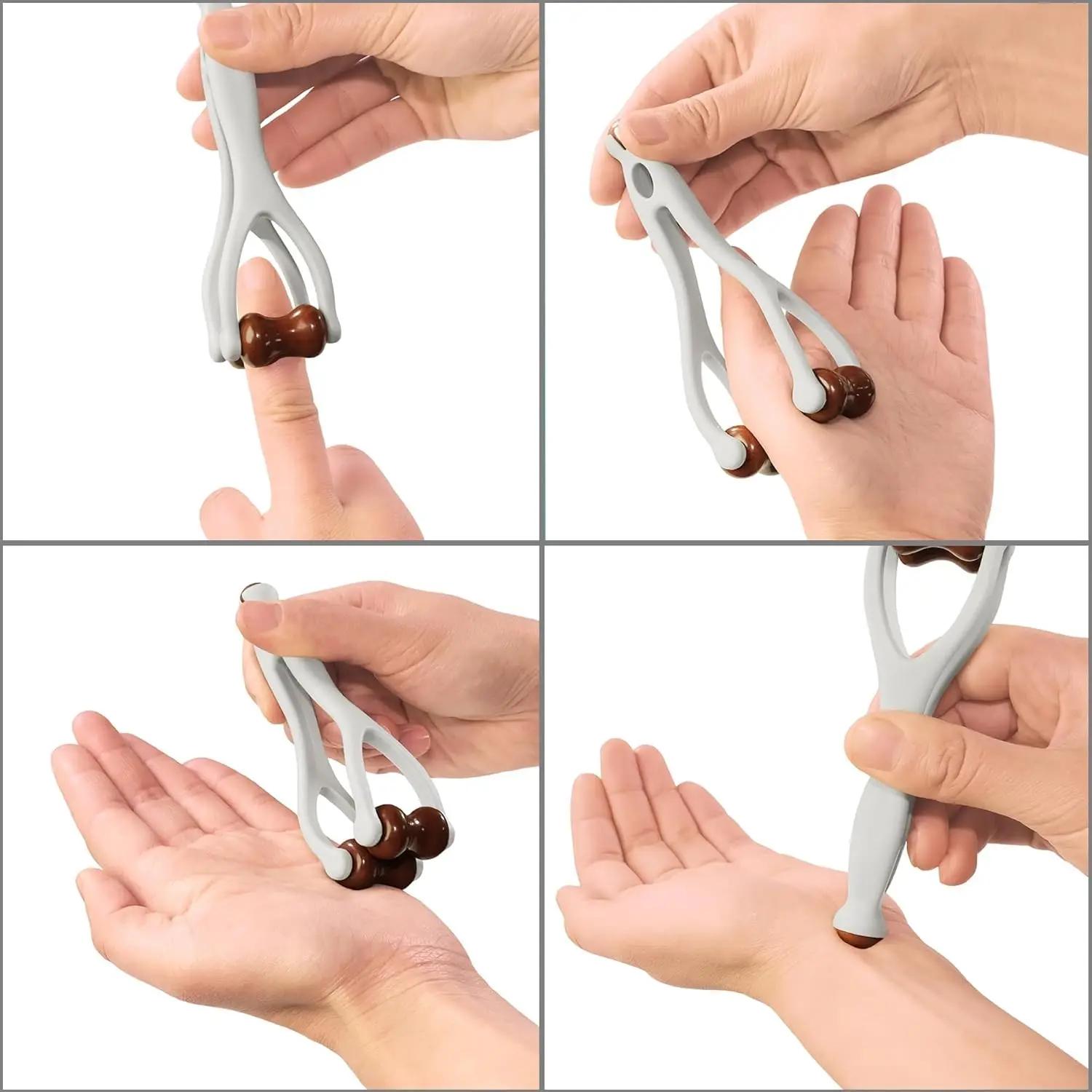 Hand Massager Tool, Dual-Sided Hardwood Roller for Trigger Finger Relief & Hand Comfort, Ideal for Carpal Tunnel Syndrome Treatment