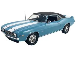 1969 Chevrolet Camaro Z/28 w/ Vinyl Top - Blue Diecast 1:18 Scale Model - ACME A1805732VT