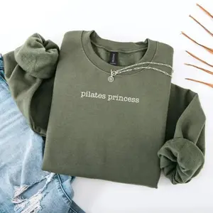 Pilates Princess Sweatshirt, Yoga Lover Sweatshirt, Workout Gift, Cozy Unisex Crewneck, Fall Winter Gift