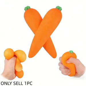 Carrot Squishy Toy, Ultra Soft High Stretch Slow Rebound, Stress Relief Sensory Toy, Portable Pocket Size, Perfect for Holidays & Gifts, Sensory Fidgets