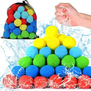 60 Pcs Reusable Water Balls, Reusable Water Balloons for Outdoor Toys and Games, Water Toys for Kids and Adults Boys and Girls - Summer Toys Ball for Pool and Backyard Fun