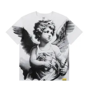 Premium Quality "That's an Awful Lot of Cough Syrup" Unisex Vintage Washed Cotton Crew Neck Short-Sleeve Sports T-Shirt, Angel Graphic Retro High-Street Print, Y2K Hip Hop Streetwear Slim Fit Moisture-Wicking Monaco Club Flag Hoodie