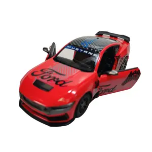 KINSMART 2024 Ford Mustang Dark Horse (Livery Edition) 1:38 Scale Die Cast Metal Toy Car - Officially Licensed Production, Silver Gray Color