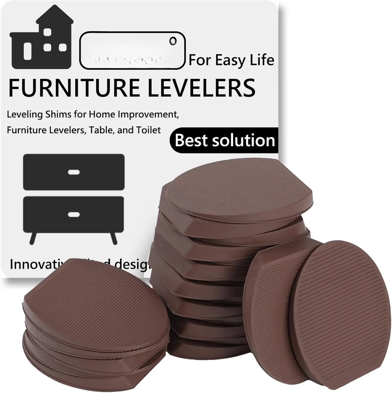 Rubber Shims 20 Pack  Non-Slip Furniture Levelers & Stackable Wedges for Tables, Toilets, Appliances & More  DIY  Improvement, Blown