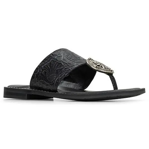 Patricia Nash Niki Leather Compass Medallion Sandal
