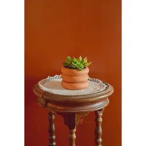 mini stacking planter in terracotta
