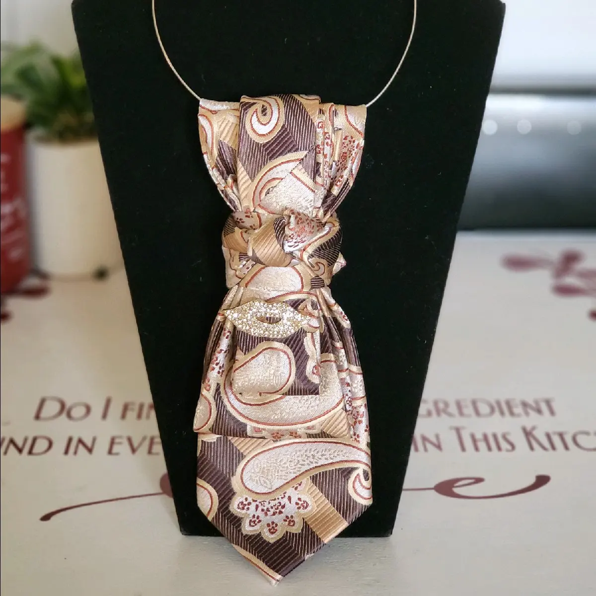 Down with Brown Tie Necklace
