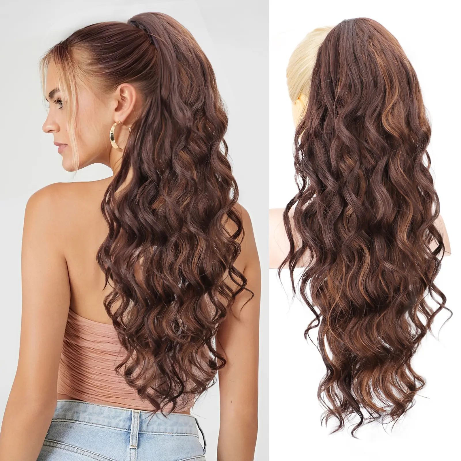 Chocolate brown with highlight 