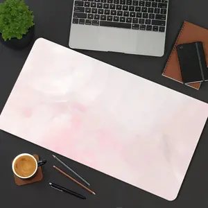 Abstract Cloud Mouse Pad Soft Pink Gaming Mouse Pad Pastel Pink Mouse Pads for Desk Rubber Stitched Edges Keyboard Pad XXL Large Extended Desk Accessories Desk Decor For Office Universal Mouse Pad