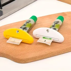 4pcs Easy-Squeeze Manual Toothpaste Dispenser - Lightweight, No Power Needed, Ideal for Bathroom Organization