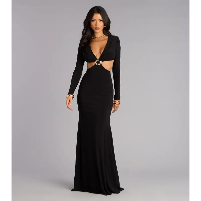 Long sleeve dress cut out - TikTok Shop