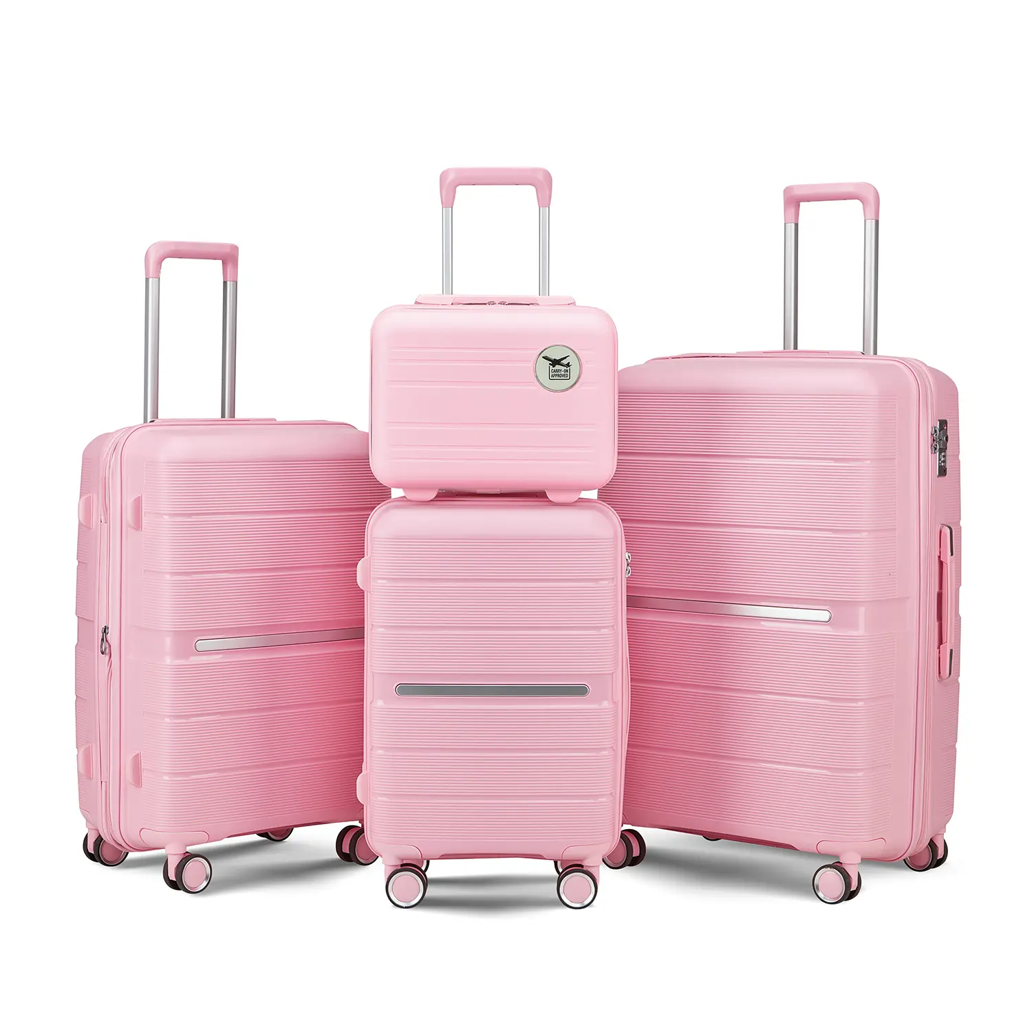 Luggage Sets 4 Piece PP Lightweight & Durable Expandable suit case Wheels hard shell Hardside Suitcase Hardshell Suitcase Traveling Bag Space