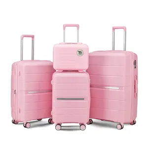 Luggage Sets 4 Piece PP Lightweight & Durable Expandable suit case Wheels hard shell Hardside Suitcase Hardshell Suitcase Traveling Bag Space