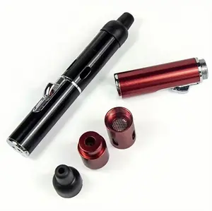 (No gas included)Refillable Butane Windproof Lighter: One-Hand Quick Ignition, Adjustable Flame, Sturdy Aluminum Build, Compact Portable