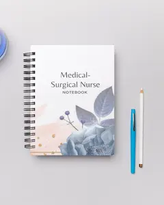 Medical-Surgical Notebook for 1 Patients - Double Sided 100 Page Spiral Bound Medical Record with Lab Values & Treatment Plans for Efficient Patient Care