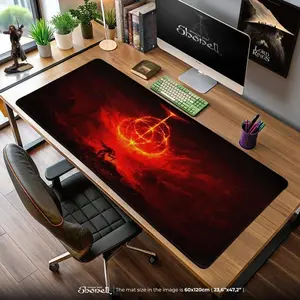 Elden Ring Erdtree Flame Mouse Pad – Dark Fantasy Tarnished Design, Elden Ring Gaming Desk Mat, Gamer Gift