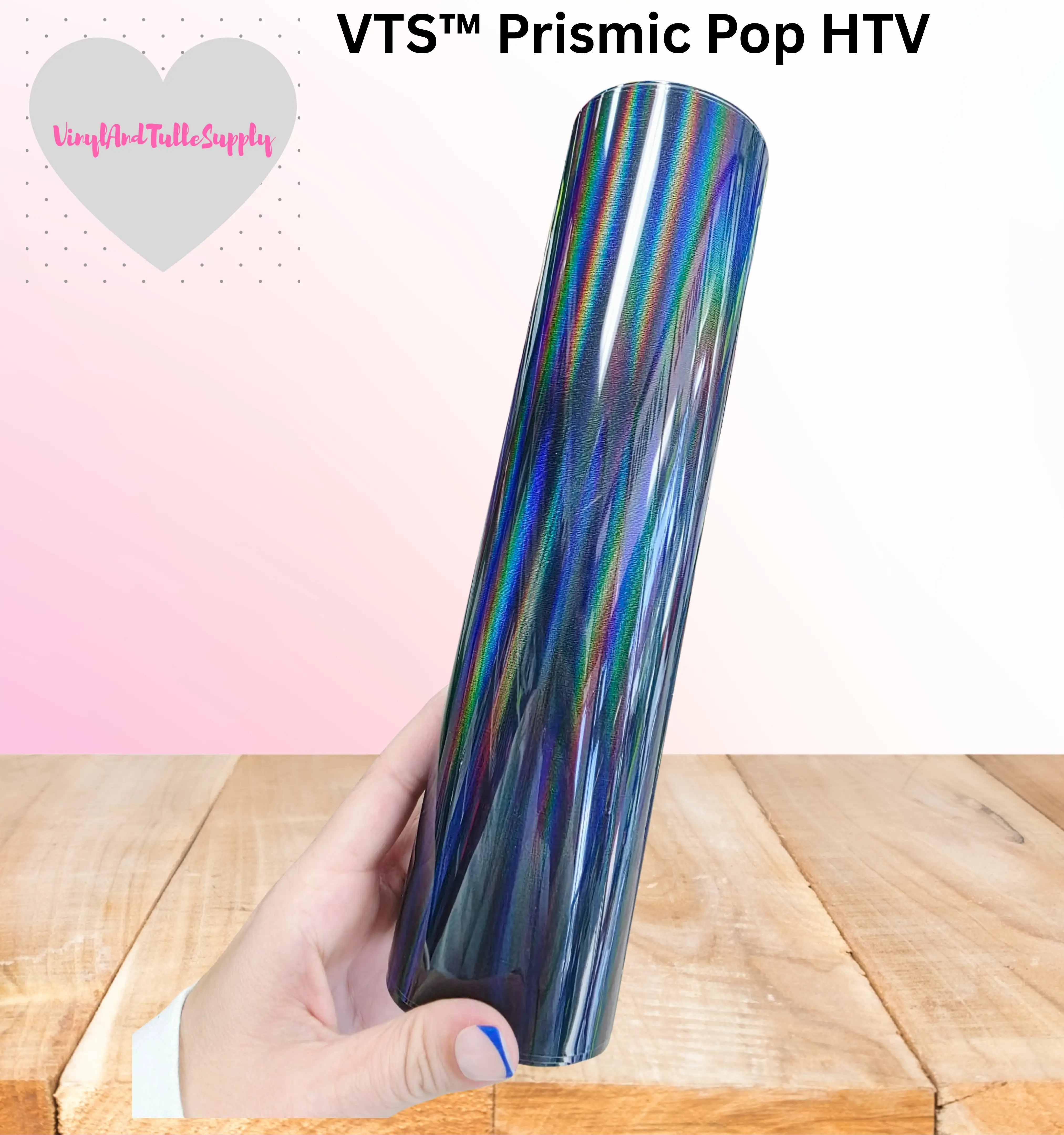 VTS™ Prismatic Polyurethane 3D Holographic Heat Transfer Vinyl - Black, DIY Specialty Supply for Toys & Hobbies Projects