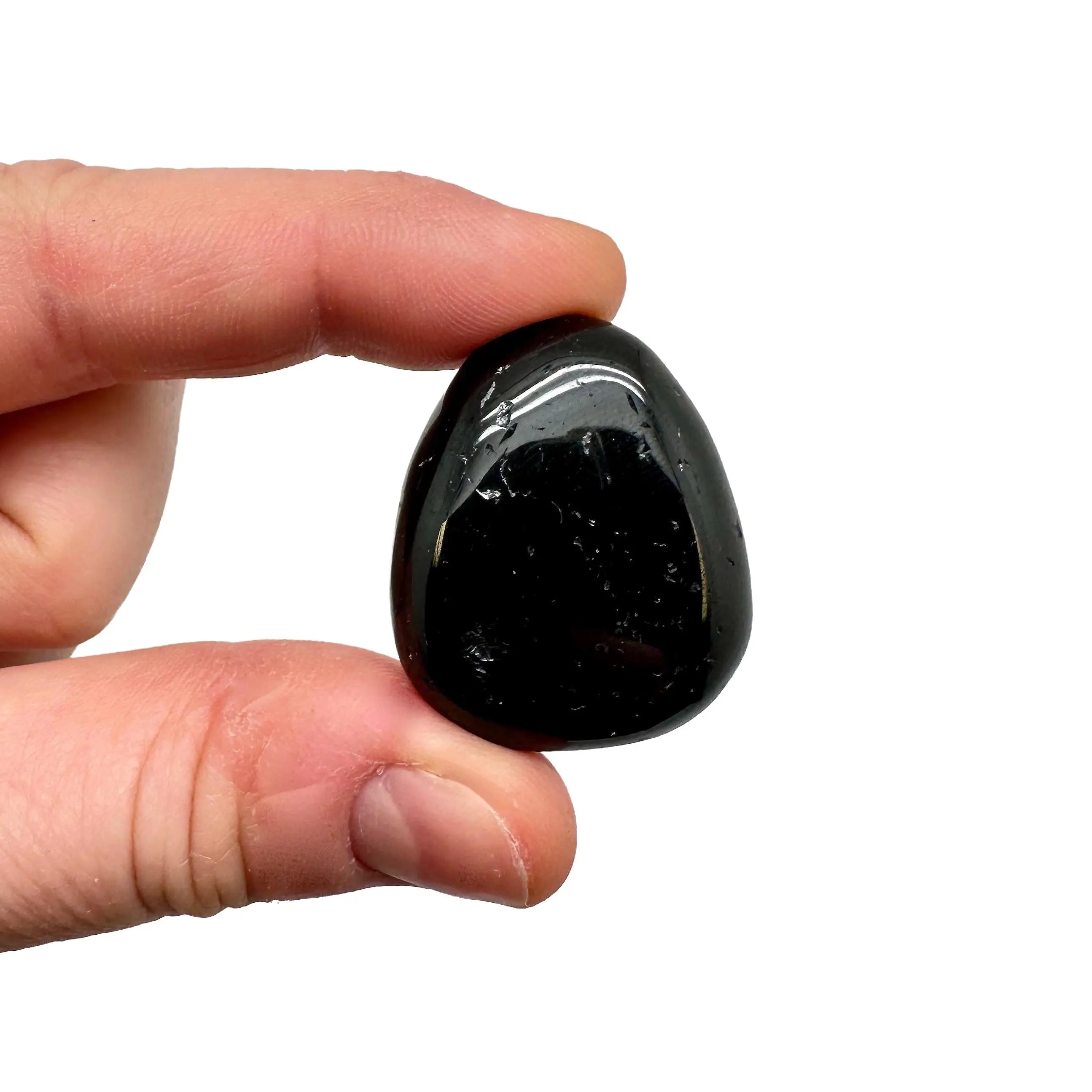 Chunky Black Tourmaline Tumbled Crystal - Grade A Black Tourmaline Crystal - Tumbled Black Tourmaline Stone - Chunky Tourmaline Gemstone