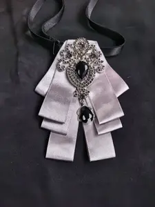 Versatile Basic Pin Two-Use Satin Diamond Bow Tie, Daily Commute/interview/party Necktie, Stylish Accessory for Any Occasion