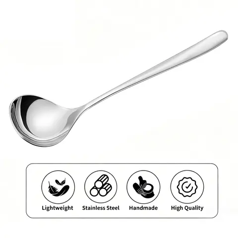 Summerwins 4/8 PCs Stainless Steel Soup Spoon Set