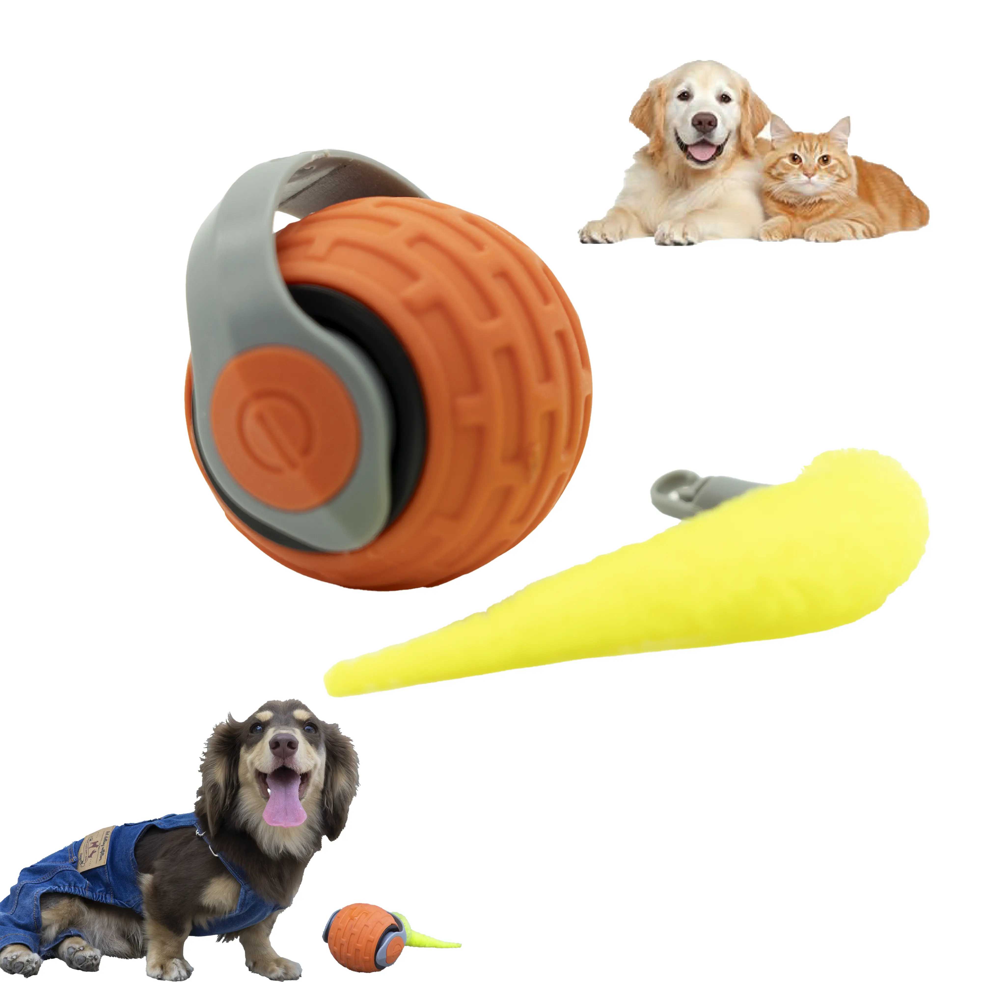 Interactive pet Toy Ball: Automatically rolling electric ball, suitable for indoor cats/dogs, brings the fun of chasing tails. Motion sensing, keeps pets busy and enjoys rich sports stimulation. Great pet gifts/supplies.