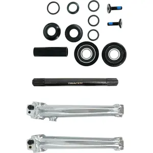 MICARGI BMX 3pc Crank Set,Single Speed Bike Crankset with 3pc Crankset, Crank Arms, and Hex Bolt,Type: 19mmx164/200mm Black/Chrome bikeaccessories all the