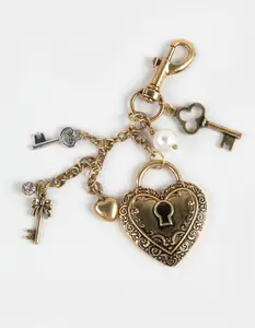 FULL TILT  Womens Locket Keys Bag Charm, Gold