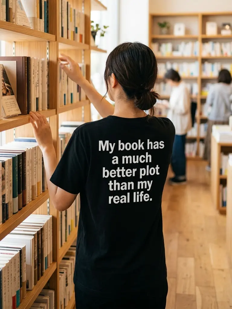 Women's Book Lover Better Plot Quote Short Sleeve T-Shirt