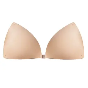 Women's Triangle Cup Invisible Bra - Wireless, Seamless, Backless, Comfortable, Strapless, with Detachable Straps for Minimalist Outfits