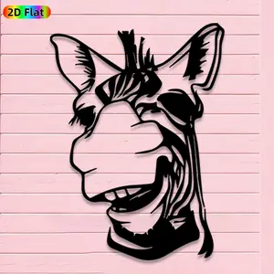 1pc Cute Donkey Metal Wall Art, Cute Donkey Statue Mural, Iron Craft, Perfect for Living Room, Garden, Zoo Corner Decor, Silhouette Wall Decor, Intricate Craftsmanship, Christmas Decor, Ideal Gift for Nature Lovers