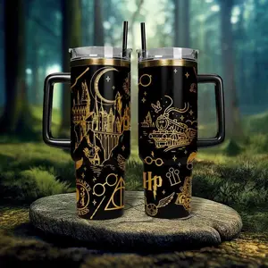 H Potter 20oz - 40oz Tumbler Stainless Steel, Double Wall Insulated, With Handle – Magic Wizard Series Design, Perfect Gift for Fans