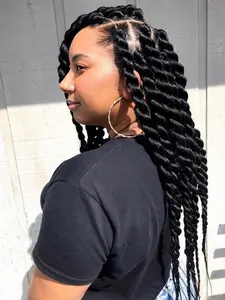 Black Long Braided Wigs for Women, Gorgeous Fluffy Wigs with Baby Hair Bangs Lace Front Wigs Full Lace Wigs for Party, Daily Use