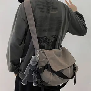 All-in-one Crossbody Bag - Stylish large capacity shoulder bag - Zipper closed - Adjustable shoulder strap - Use to load clothes to the gym, outdoor travel storage bag Backpack Purse Satchel Canvas Messenger Wallet Sling