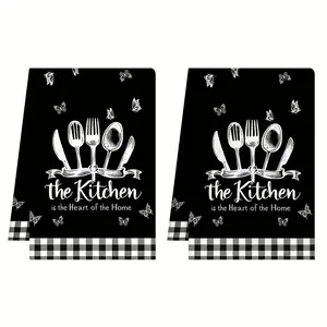 Cooking Kitchen Towels, Cook Heart Cloths for Kitchen Washing Dishes, Hand Towel for Bathroom Home, Soft Polyester Decorative Tea Towel, Farmhouse Decor for Women,16X24in