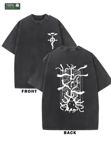 valentine shirts 1pc, Vintage-Inspired Graphic Cotton T-Shirt - 230G Double-Sided Washed, Unique Door & Snake Print, Round Neck, Regular Fit, All-Season Casual Wear, Perfect Holiday Gift, Giftready Fashion | Artistic Print Shirt | Quality Casualwear