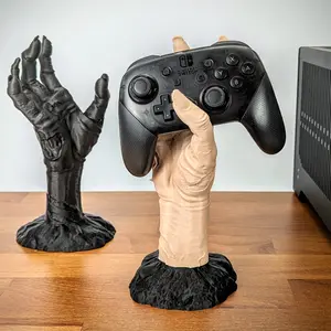 BeamTeam3D Zombie Hand Controller Stand - Eco Friendly Plastic Desk Organizer for Gaming & Headphones - Customizable Colors - Lightweight Durable Design - Perfect Gift for Gamers