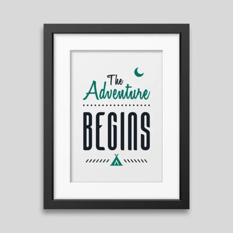 The adventure begins Framed poster Organiser