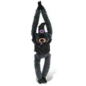 SUPER SOFT PLUSH - LONG ARMS - BLACK BEAR WITCH DRESS UP