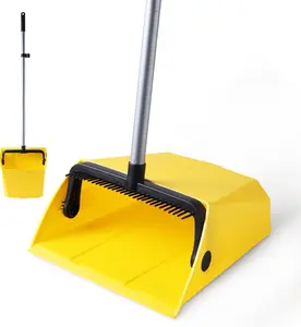 Commercial Dustpan with Comb Outdoor Indoor for Courtyard Garage Lobby Mall Market Floor  Kitchen Room Office  Rubbish