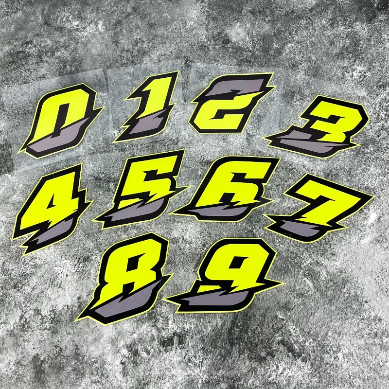 0123456789 Number Car Stickers for Auto Window Body Bumper Waterproof Decoration Motorcycle Helmet Sunscreen Vinyl Decals 0 To 9