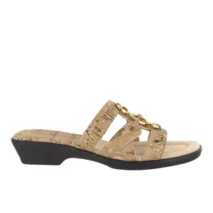 Easy Street Womens Torrid Slide Casual Sandals Casual Low Heel 1-2" - Beige