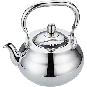 SANQIAHOME Stainless Steel Teapot With Removeable Infuser 71 oz (2000ml) Thickened Mirror Polished Stovetop Tea Maker for Herbal and Infusion