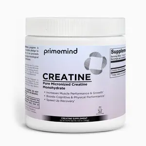 Pure Creatine Monohydrate by PrimeMind for Performance, Energy, and Muscle Growth. Increased Strength & Less Fatigue. Lab-Tested with Proven Results