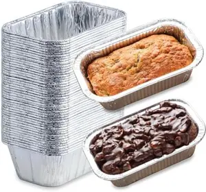 Foil Loaf Pans 55 Pack 1LB Mini 1 Pound Disposable Aluminum Baking Pans for Individual Bread, Cake, Meatloaf - Small Loaf Pans with Liners, Small Bread Tins 6 x 3.5 x 2