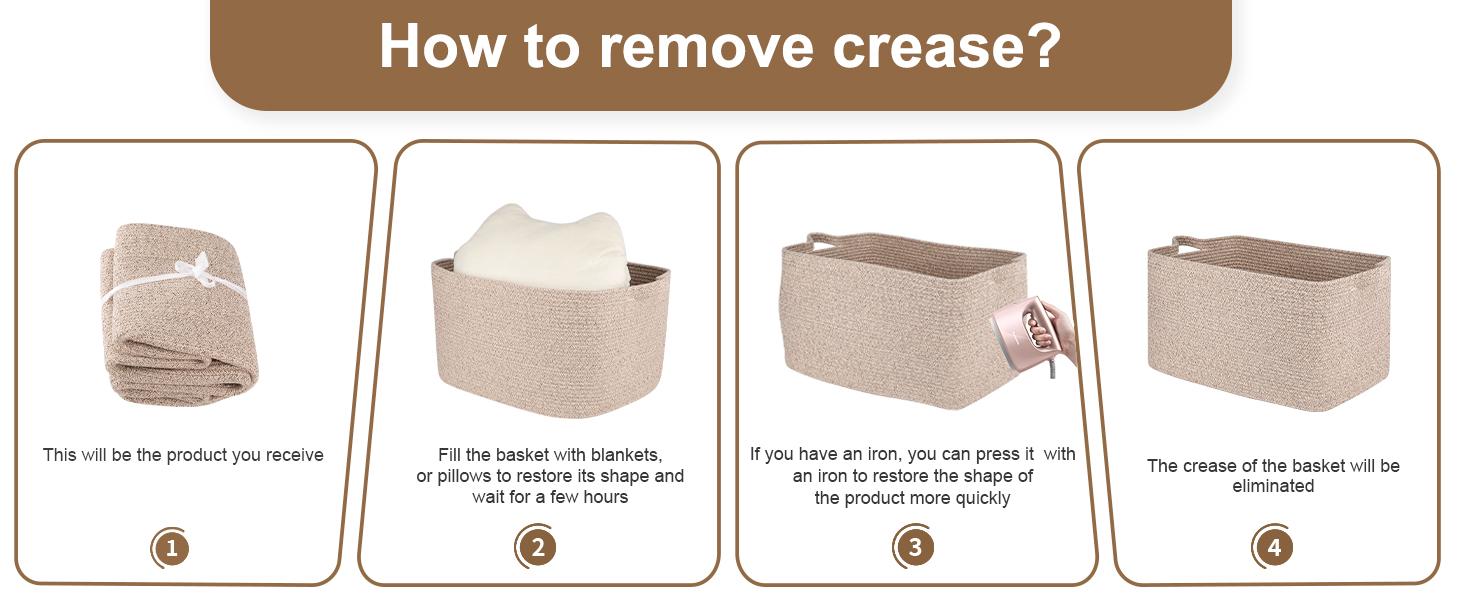 65L Large Cotton Rope Woven Blanket Storage Basket for Baby Room and Living Room Organiser